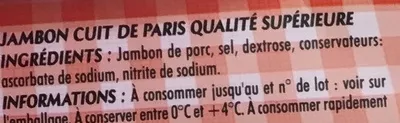 Lista de ingredientes del producto Mon Paris sans couenne Monique Ranou 90 g