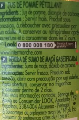 Lista de ingredientes del producto pomabul jus de pommes Intermarché, Intermarché 75cl