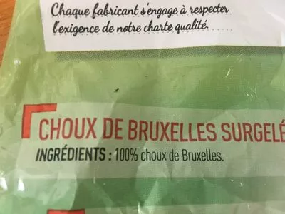 Lista de ingredientes del producto Netto Choux De Bruxelles Surgele netto 1 kg