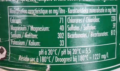 Lista de ingredientes del producto Eau Sainte Marguerite 1l