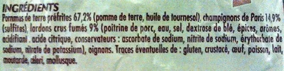 Lista de ingredientes del producto Poêlée Paysanne, Surgelé Saint Eloi, Sélection des Mousquetaires, Les Mousquetaires 1 kg