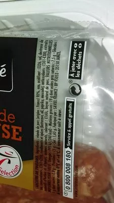 Lista de ingredientes del producto Saucisses de Toulouse x8, la barquette de Jean roze 