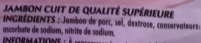 Lista de ingredientes del producto Mon Gourmand Supérieur sans couenne Monique Ranou 80 g