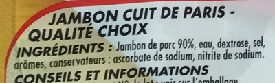 Lista de ingredientes del producto Jambon de Paris Netto 180 g