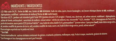 Lista de ingredientes del producto Maxi Moelleuse Royale Fiorini 600 g