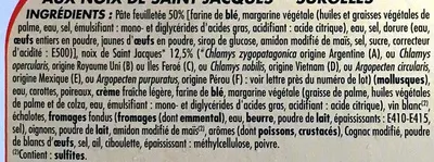 Lista de ingredientes del producto Paniers feuilletés aux Noix de St Jacques surgelés Netto 4 * 100 g (400 g)