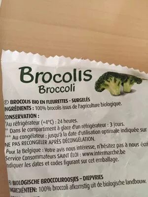 Lista de ingredientes del producto Brocolis bio Saint Eloi 600 g