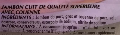 Lista de ingredientes del producto Mon Gourmand Supérieur avec Couenne Monique Ranou 400 g