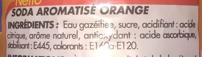 Lista de ingredientes del producto Fruitée saveur orange Netto 2 L