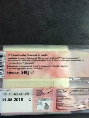 Lista de ingredientes del producto Les Tranchettes Croque Monsieur à l'Emmental Pâturages 