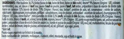 Lista de ingredientes del producto 2 Bouchées à la Reine Netto 300 g (2 * 150 g)