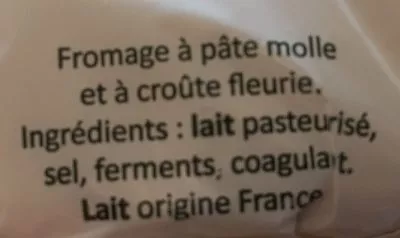 Lista de ingredientes del producto Petit Brie Prieuré d’Herival 450 g e