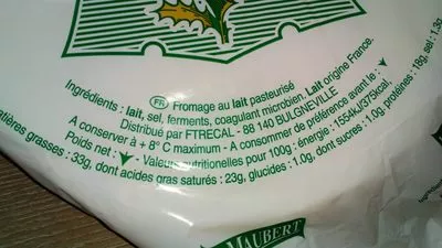 Lista de ingredientes del producto Brie Le Maubert Sans marque, Le Maubert 1 kg