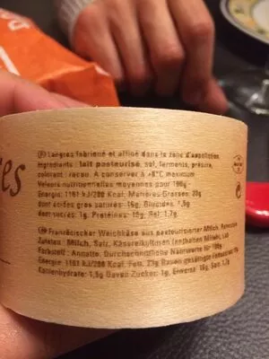 Lista de ingredientes del producto Langres Boîte Bois Aoc Ermitage 180 g