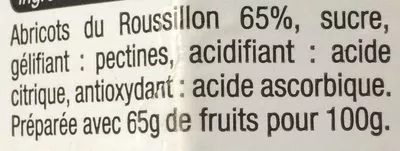 Lista de ingredientes del producto Fruit de nos régions Fruit De Nos Regions, Fruits de Nos Régions, Intermarché 315 g e