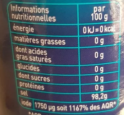 Lista de ingredientes del producto Bicarbonate de sodium alimentaire Cerebos 400 grammes