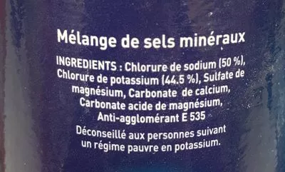 Lista de ingredientes del producto Sel Cérébos 