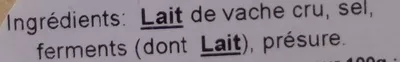 Lista de ingredientes del producto Petit brie au lait cru E. Graindorge 500 g