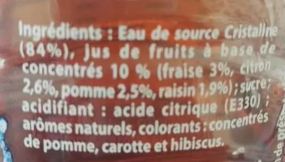 Lista de ingredientes del producto Cristaline fraise Cristaline 1,5 l