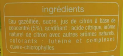 Lista de ingredientes del producto Soda citron Auchan 1,5 L