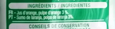 Lista de ingredientes del producto Jus d'orange avec pulpe Auchan 1 L