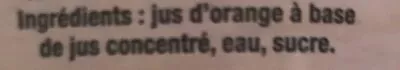 Lista de ingredientes del producto Nectar d’orange 1L Récré 