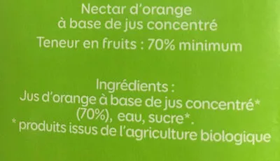 Lista de ingredientes del producto Le Bio Orange Pressade 1.5 L