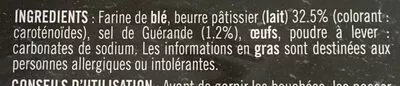 Lista de ingredientes del producto 4 Bouchées Traiteur Les petits fourneaux 150 g