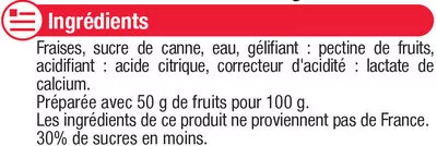 Lista de ingredientes del producto Confiture de fraise allégée U 335 g