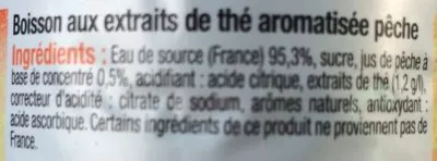 Lista de ingredientes del producto Thé Glacé Pêche U 0.5 L