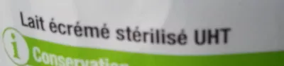 Lista de ingredientes del producto Lait Écrémé (0 % MG) U 1 L