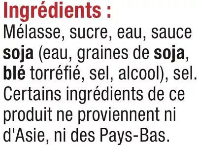 Lista de ingredientes del producto Sauce Soja Sucrée U 150 ml