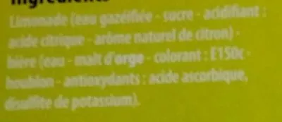 Lista de ingredientes del producto Panaché Volsberg 2,5 L (10 * 25 cl e)