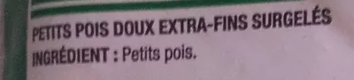 Lista de ingredientes del producto Petits pois doux extra-fins Cora 1 kg