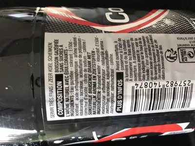 Lista de ingredientes del producto Cola Zero Sucres Cora 1,5 L