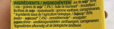 Lista de ingredientes del producto Soja Cuisine Nature Bio 20 cl e