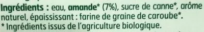 Lista de ingredientes del producto Boisson amande Belle France, Le Réflexe Bio 1 L