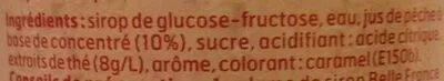 Lista de ingredientes del producto Bid.75C Sirop The-pech.bf, Belle France 75 cl