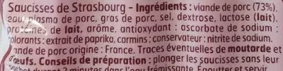 Lista de ingredientes del producto Knacks Belle France 140 g