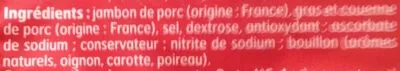 Lista de ingredientes del producto Superieur Belle France 180 g