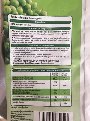 Lista de ingredientes del producto Échalote Leader Price 