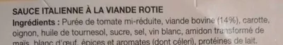 Lista de ingredientes del producto Sauce Italienne (à la Viande Rôtie) Leader Price, DLP (Distribution Leader Price), Groupe Casino 2 x 190 g