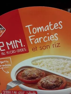 Lista de ingredientes del producto Tomates farcies et riz cuisiné Leader Price 300 g