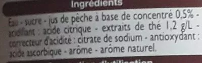 Lista de ingredientes del producto Thé glacé Saveur Pêche Leader Price 2l