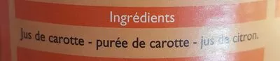 Lista de ingredientes del producto Pur jus carotte leader price 1 L