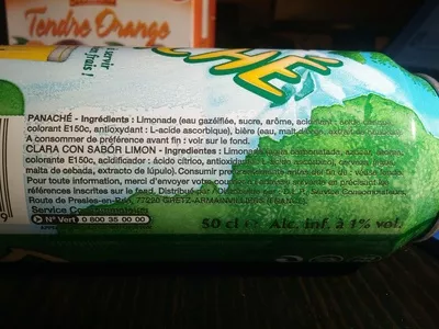 Lista de ingredientes del producto Panaché Leader Price 50 cl e