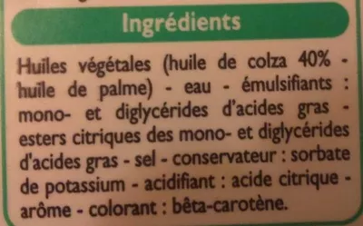 Lista de ingredientes del producto Oméga 3 tartine et cuisson (59 % MG) Leader Price 500 g