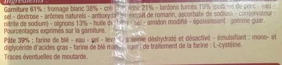 Lista de ingredientes del producto Tarte flambee alsacienne Leader Price 375 g