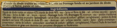 Lista de ingredientes del producto Cordon Bleu de Dinde Leader Price, Groupe Casino 200 g (2 x 100 g)