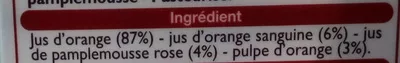 Lista de ingredientes del producto Pur Jus 3 Agrumes Leader Price 1 l